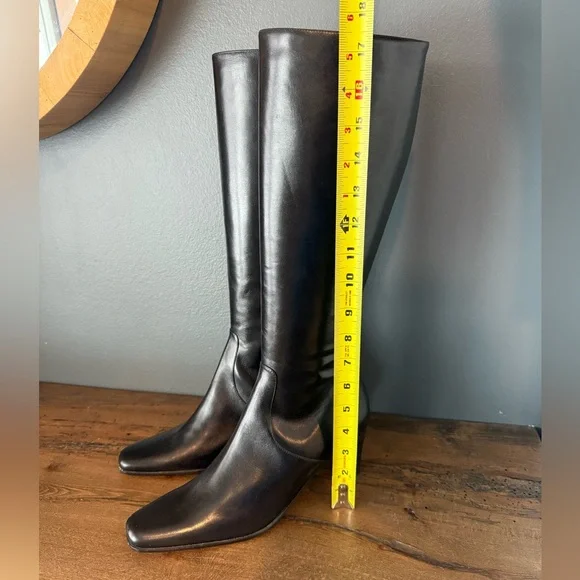 Talbots Black Leather Knee-High Boots - Picture 6 of 11